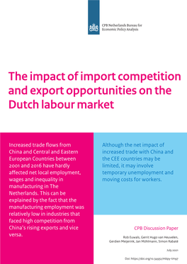 The Impact of Import Competition and Export Opportunities on the Dutch Labour Market