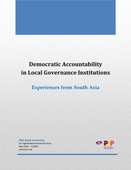 Democratic Accountability in South Asia