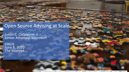 Open Source Advising at Scale
