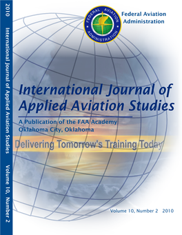 International Journal of Applied Aviation Studies Volume 10, Number 2