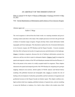 On the Manifestation of Deformation and Evolution of Two Cenozoic Orogens