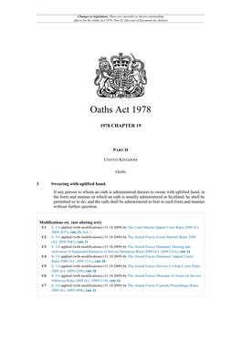 Oaths Act 1978, Part II