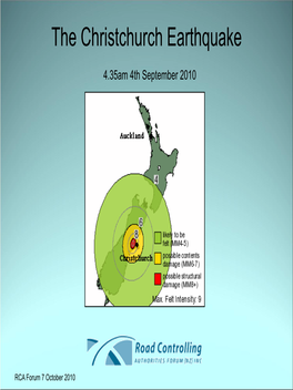 The Christchurch Earthquake