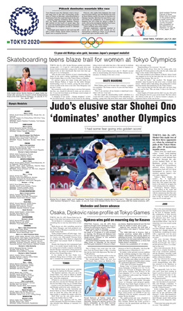 Judo's Elusive Star Shohei