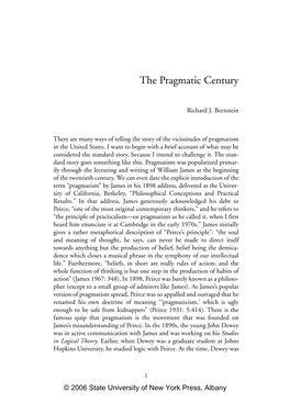 The Pragmatic Century