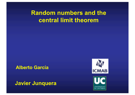 Random Numbers and the Central Limit Theorem
