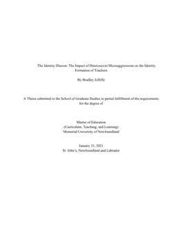 The Identity Illusion: the Impact of Heterosexist Microaggressions on the Identity Formation of Teachers