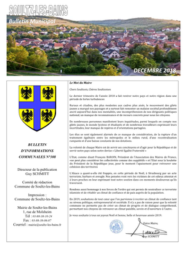 Bulletin Municipal DECEMBRE 2018