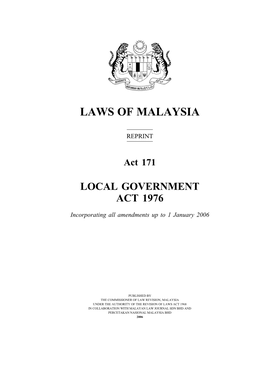 Act 171 LOCAL GOVERNMENT ACT 1976