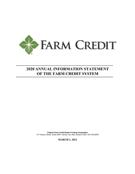 Annual Information Statement of the Farm Credit System