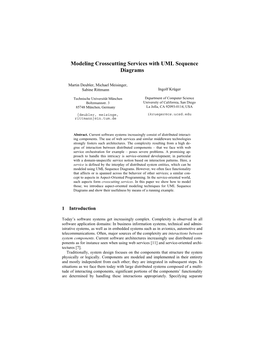 Modeling Crosscutting Services with UML Sequence Diagrams