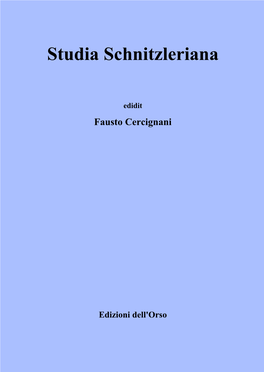 Studia Schnitzleriana