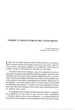 Fueros Y Cartas Pueblas Del Santo Reino