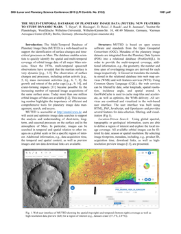 The Multi-Temporal Database of Planetary Image Data (Muted): New Features to Study Dynamic Mars