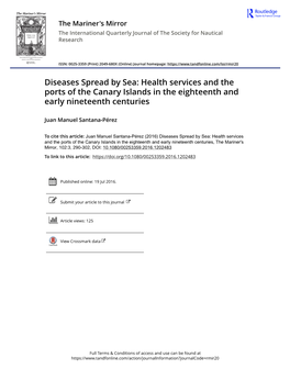 Diseases Spread by Sea: Health Services and the Ports of the Canary Islands in the Eighteenth and Early Nineteenth Centuries