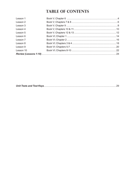 Table of Contents