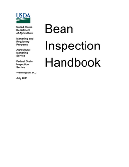 Bean Inspection Handbook (Pdf)