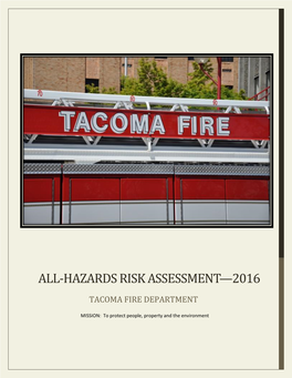 All-Hazards Risk Assessment—2016