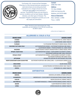 Allergies & Cold & Flu Antibiotics