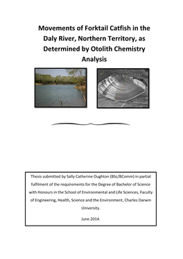 Movements of Forktail Catfish in the Daly River, Northern Territory, As Determined by Otolith Chemistry Analysis