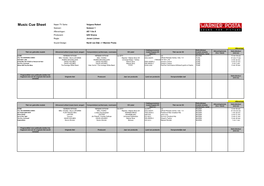 Music Cue Sheet Naam TV Serie: Volgens Robert Seizoen: Seizoen 1 Afleveringen: Afl 1 T/M 8 Producent: Idtv Drama Regie: Joram Lürsen