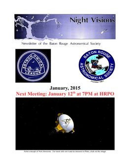 January 2015 BRAS Newsletter