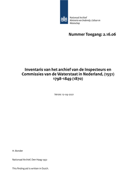 Inspecteurs Waterstaat Vóór 1850 3