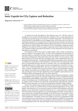 Ionic Liquids for CO2 Capture and Reduction