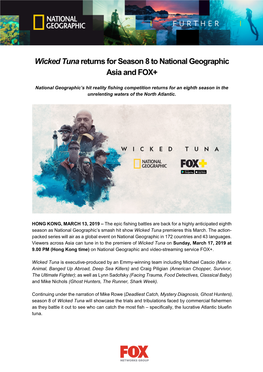 Wicked Tunareturns for Season 8 to National Geographic Asia and FOX+