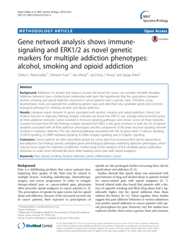 Alcohol, Smoking and Opioid Addiction Cielito C