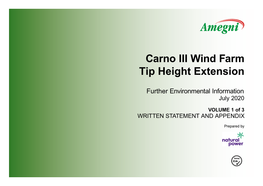 Carno III Wind Farm Tip Height Extension