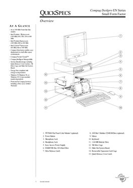 DA-10023-00A-001 Compaq Deskpro EN Series QUICKSPECS Small Form Factor Standard Features