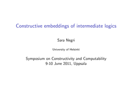 Constructive Embeddings of Intermediate Logics