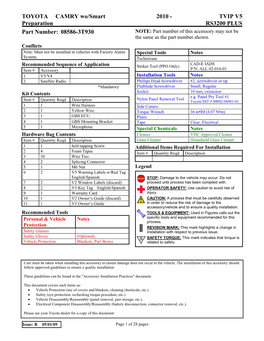 Accessory Installation Instrucution Template