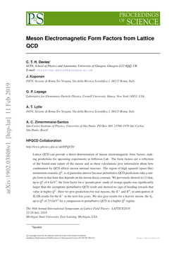 Meson Electromagnetic Form Factors from Lattice QCD