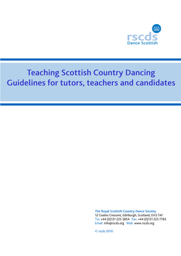 Teaching Scottish Country Dancing