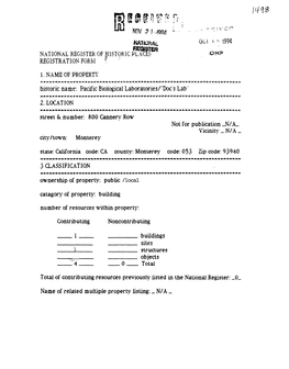 National Register of Historic Places Registration Form ? 