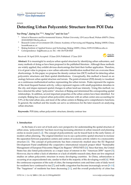 Detecting Urban Polycentric Structure from POI Data