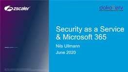 Security As a Service & Microsoft