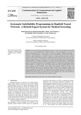 CCAM Systematic Satisfiability Programming in Hopfield Neural