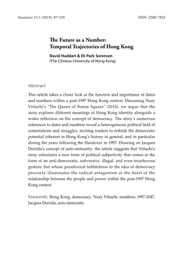 Temporal Trajectories of Hong Kong