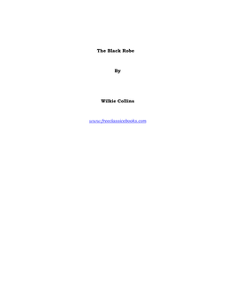 The Black Robe by Wilkie Collins