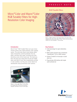 Micro* Color and Macro* Color RGB Tunable Filters for High-Resolution