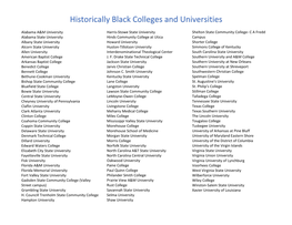 Historically Black Colleges and Universities