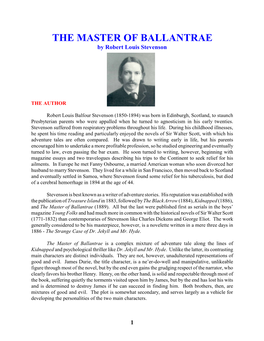 THE MASTER of BALLANTRAE by Robert Louis Stevenson