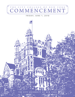 Commencement Friday, June 1, 2018