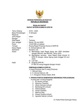 Dewan Perwakilan Rakyat Republik Indonesia