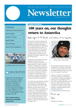 Shackleton Newsletter 2016