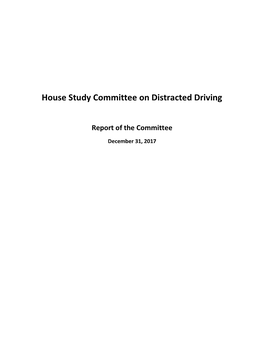 House Study Committee on Distracted Driving