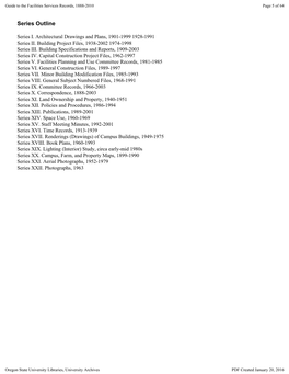 Facilities Services Records, 1888-2010 Page 5 of 64